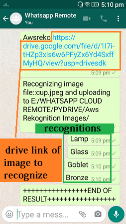 Awsreko1 command, whatsapp cloud remote